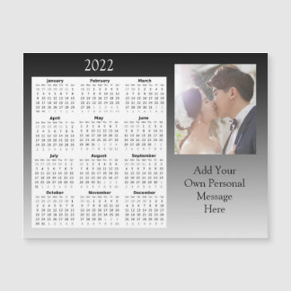 Wedding Photo 2022 Mini Calendar Magnetic Invitat Magnetische Uitnodiging