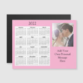 Wedding Photo 2022 Mini Calendar Magnetic Invitat Magnetische Uitnodiging (Voorkant / Achterkant)