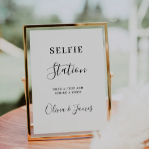 Wedding Photo Booth Sign Sjabloon Bewerkbaar Reclamebord Met Voetstuk