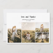 Wedding Photo Collage Casual Liefde & Bedankt Scri (Voorkant)