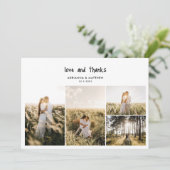 Wedding Photo Collage Casual Liefde & Bedankt Scri (Staand voorkant)