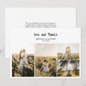 Wedding Photo Collage Casual Liefde & Bedankt Scri (Voorkant / Achterkant)