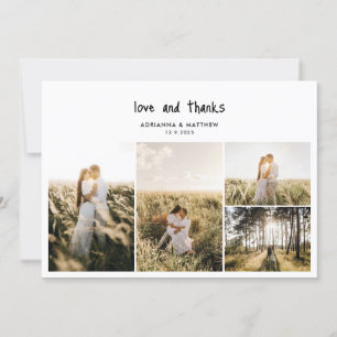 Wedding Photo Collage Casual Liefde & Bedankt Scri