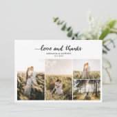Wedding Photo Collage Elegant Liefde & Bedankt Scr (Staand voorkant)