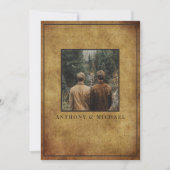 Wedding Photo Elegant Brown Grunge Background   Kaart (Voorkant)