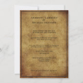 Wedding Photo Elegant Brown Grunge Background   Kaart (Achterkant)