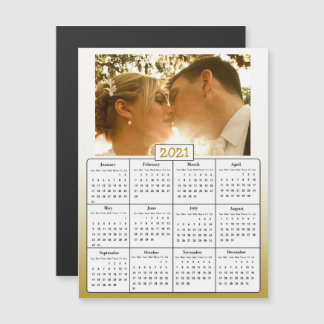 Wedding Photo Gold 2021 Favor Gifts Magnetische Uitnodiging