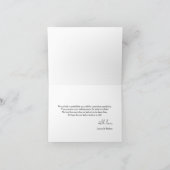 Wedding Photo Gradient Calligraphy Script Bedankkaart (Binnen)