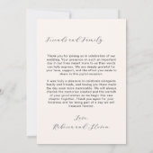 Wedding Photo Guest Appreciation Gingham Floral Bedankkaart (Achterkant)