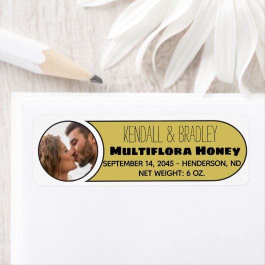 Wedding Photo Honey Jar Etiket (Insitu)