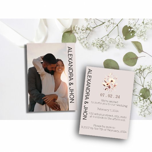 Wedding Photo Invitation | Personalized Elegance Save The Date