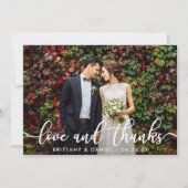 Wedding Photo Kraft Love and Bedankt Kaart (Voorkant)