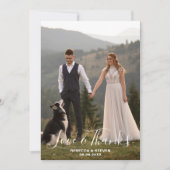 Wedding Photo Love and Thanks Guest Appreciation Bedankkaart (Voorkant)
