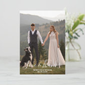 Wedding Photo Love and Thanks Guest Appreciation Bedankkaart (Staand voorkant)