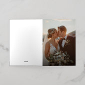 WEDDING PHOTO modern elegant chic ampersand black Folie Wenskaart (Buiten Laag)