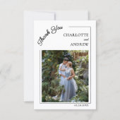 Wedding photo modern simple bedankkaart (Voorkant)