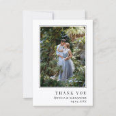 Wedding photo modern simple bedankkaart (Voorkant)
