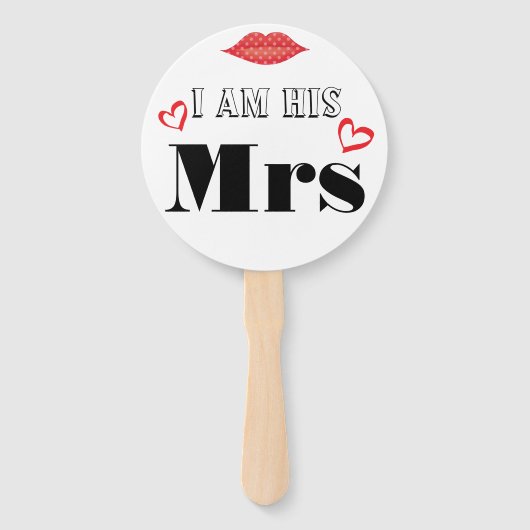 Wedding Photo Prop... ik ben zijn Mrs. Handwaaier (Achterkant)