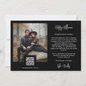 Wedding Photo & QR Haunted Castle Gothic Save The Date (Achterkant)