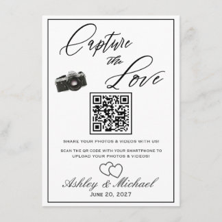 Wedding Photo QR Sign Informatiekaartje