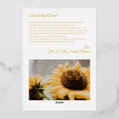 Wedding Photo Script THANK YOU Foil Card Folie Uitnodiging (Achterkant)