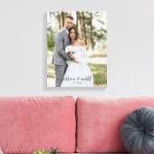 Wedding Photo Script Wedding Anniversary Gift Canvas Afdruk (Insitu (Woonkamer))