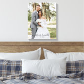 Wedding Photo Script Wedding Anniversary Gift Canvas Afdruk (Insitu (Slaapkamer))