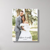 Wedding Photo Script Wedding Anniversary Gift Canvas Afdruk (Voorkant)