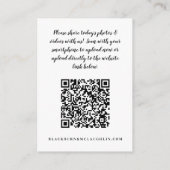 Wedding Photo Share Vraag QR-code aan Informatiekaartje (Achterkant)
