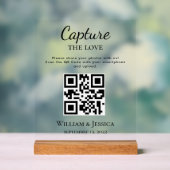 Wedding Photo Sharing With QR Code Acryl Bord (Neutraal)