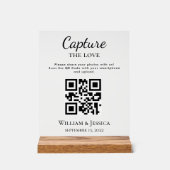 Wedding Photo Sharing With QR Code Acryl Bord (Voorkant)