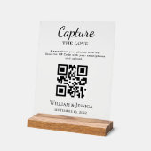 Wedding Photo Sharing With QR Code Acryl Bord (Hoek)