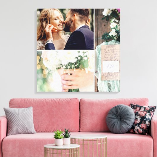 Wedding Photo Shoot Collage Canvas Afdruk (Insitu (Woonkamer))