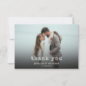 Wedding Photo Simple Minimalist Thank You Card Bedankkaart (Voorkant)