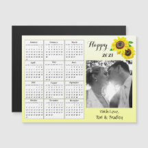 Wedding Photo Yellow Sunflower Mini 2021-kalender