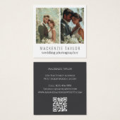 Wedding Photographer 2 Photo Personalized QR Code Vierkante Visitekaartjes (Voorkant /achterkant)