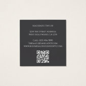 Wedding Photographer 2 Photo Personalized QR Code Vierkante Visitekaartjes (Achterkant)