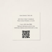 Wedding Photographer 2 Photo Personalized QR Code Vierkante Visitekaartjes (Achterkant)