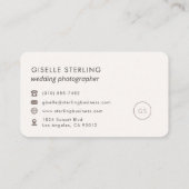 Wedding Photographer Feminine Professional Visitekaartje (Achterkant)