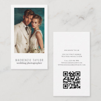 Wedding Photographer Photo Personalized QR Code Visitekaartje