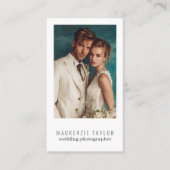 Wedding Photographer Photo Personalized QR Code Visitekaartje (Voorkant)