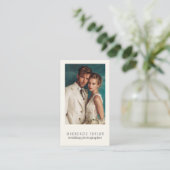 Wedding Photographer Photo Personalized QR Code Visitekaartje (Staand voorkant)
