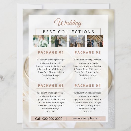 Wedding Photography Price List Template (Achterkant)