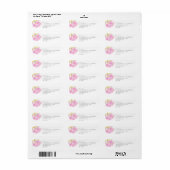 Wedding pink blossom watercolor customized address etiket (Full Sheet)