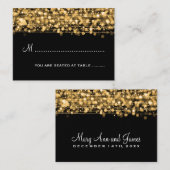 Wedding Plaatskaarten Party Sparkles Gold Plaatskaartje (Voorkant / Achterkant)