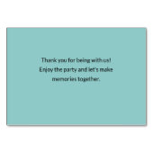 Wedding Place Card Paper - Table Decorations Kaart (Achterkant)