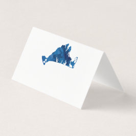 Wedding Place Card Waterverf Marthas Vineyard Kaar Kaart