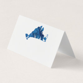 Wedding Place Card Waterverf Marthas Vineyard Kaar Kaart