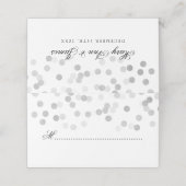 Wedding Place Card Zilveren Folie Glitter Lights Plaatskaartje (Buitenkant ongevouwen)