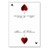Wedding Place Cards Chicken Icon-Red Roses Kaart (Voorkant)